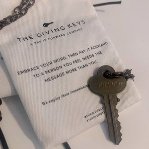 The Giving Key Necklace. Antique Copper Classic.